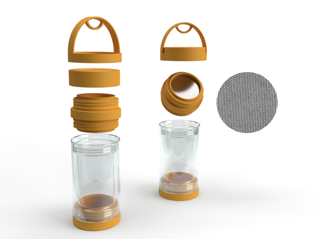 26oz TurtleShell™ Wide Mouth Stainless Steel Bottle w/ Storage Cap and Silicone Handle