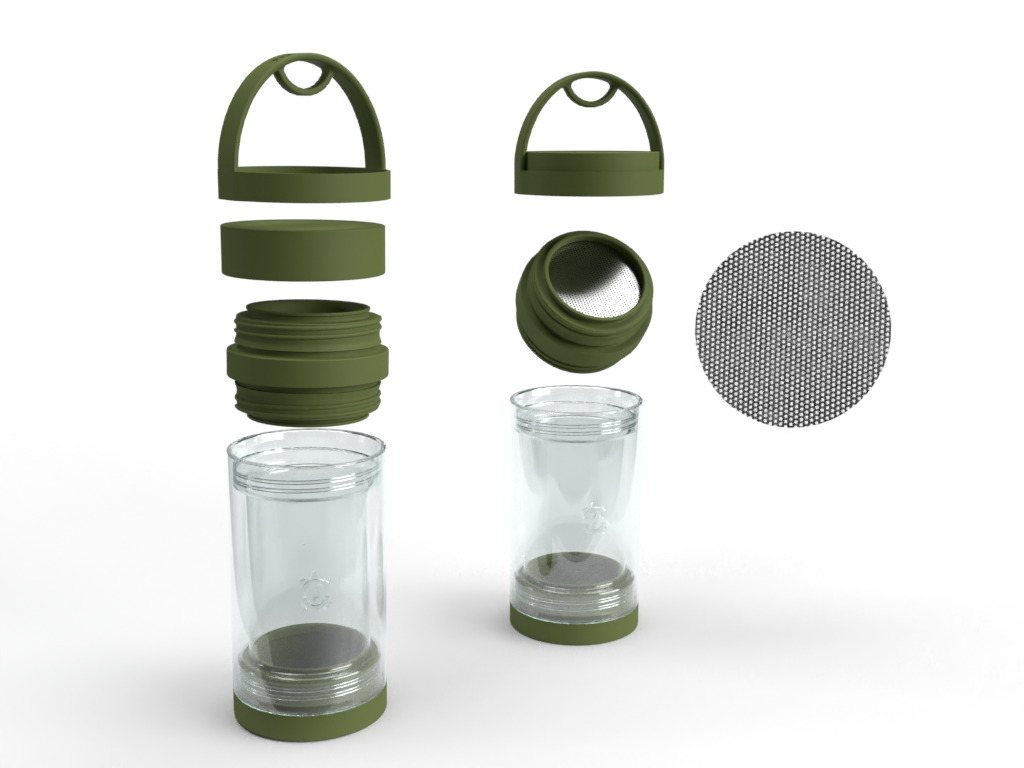 26oz TurtleShell™ Wide Mouth Stainless Steel Bottle w/ Storage Cap and Silicone Handle