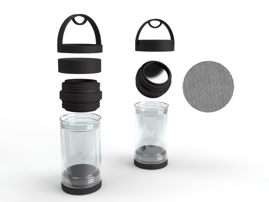 26oz TurtleShell™ Wide Mouth Stainless Steel Bottle w/ Storage Cap and Silicone Handle