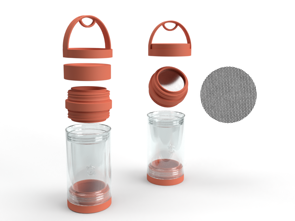 26oz TurtleShell™ Wide Mouth Stainless Steel Bottle w/ Storage Cap and Silicone Handle