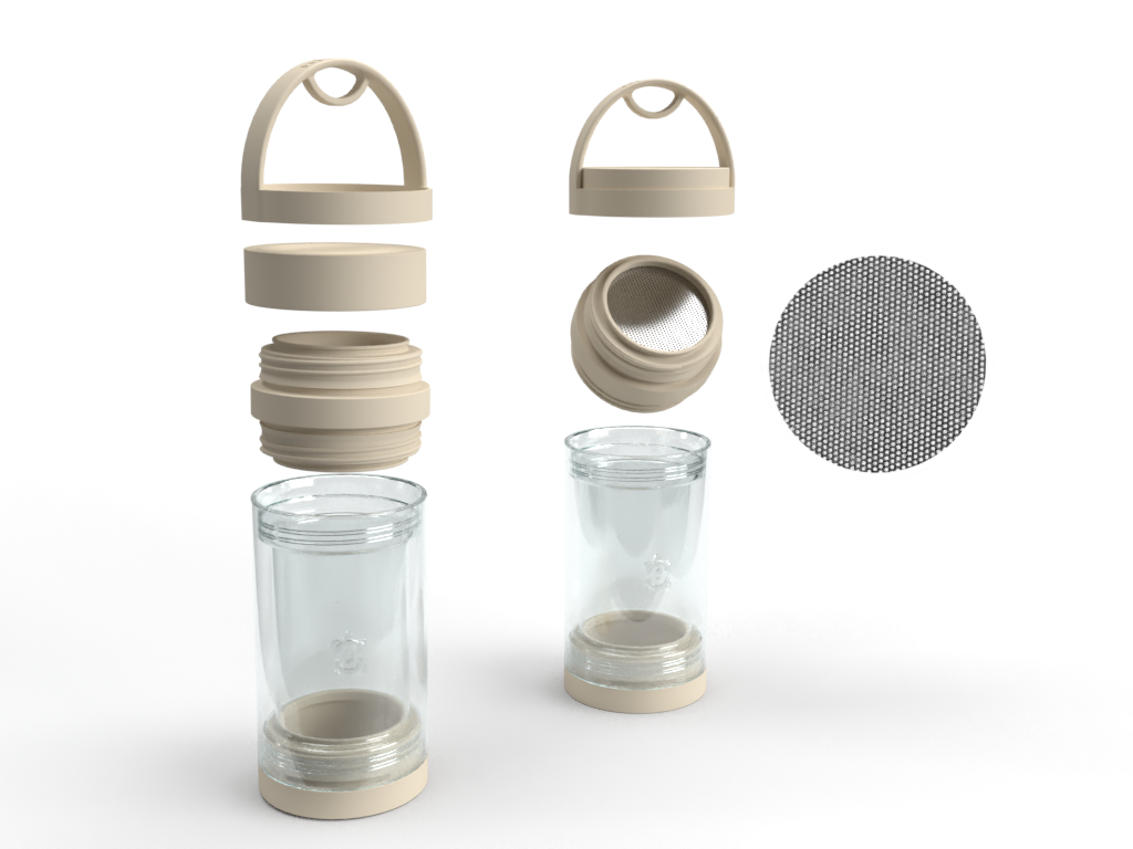 26oz TurtleShell™ Wide Mouth Stainless Steel Bottle w/ Storage Cap and Silicone Handle