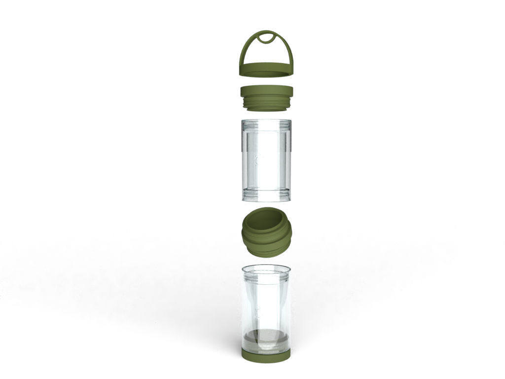 26oz TurtleShell™ Wide Mouth Stainless Steel Bottle w/ Handle